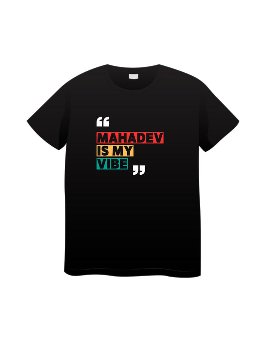 Mahadev is My Vibe Black T-shirt