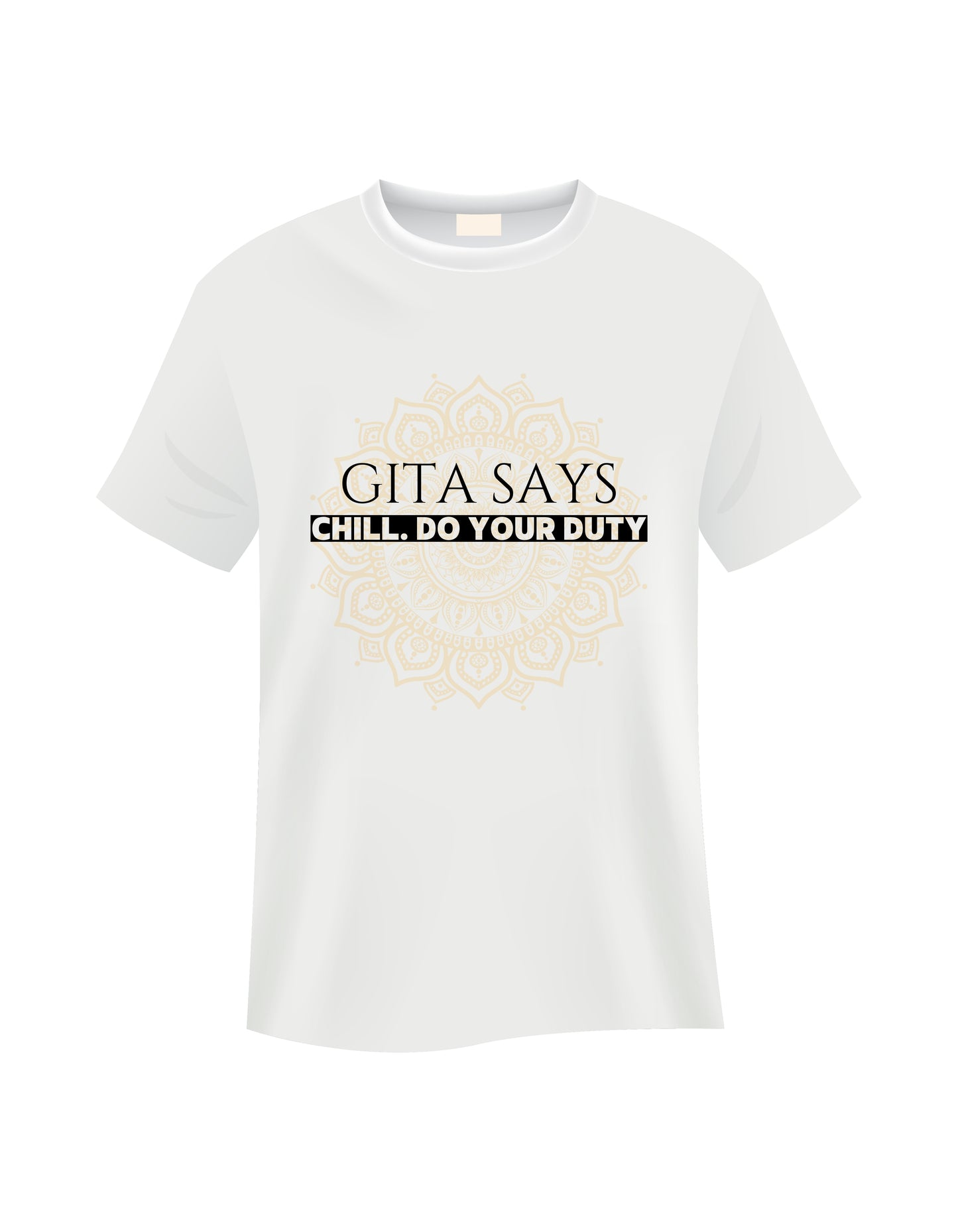 Unisex Gita Says Chill Do Your Duty Black T-shirt